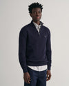 Gant Apparel Mens COTTON PIQUE HALFZIP 433/EVENING BLUE