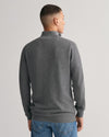 Gant Apparel Mens COTTON PIQUE HALFZIP 92/DARK GREY MELANGE