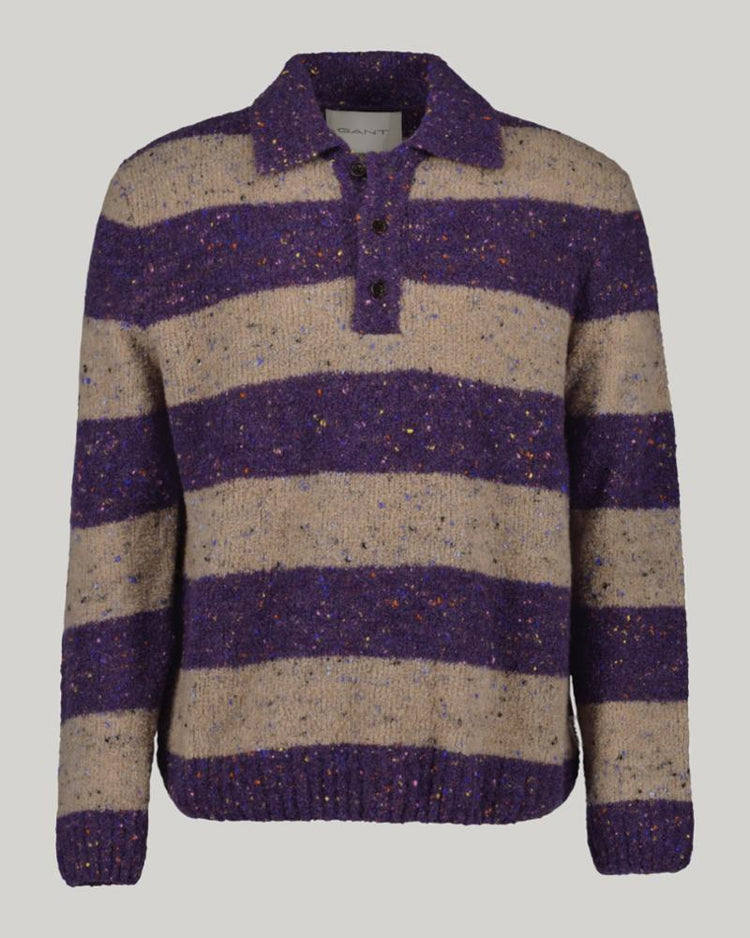 Gant Apparel Mens BARSTRIPED RUGGER 554/DEEP PLUM