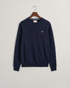 Gant Apparel Mens SUPERFINE LAMBSWOOL C 480/DARK NAVY MELANGE