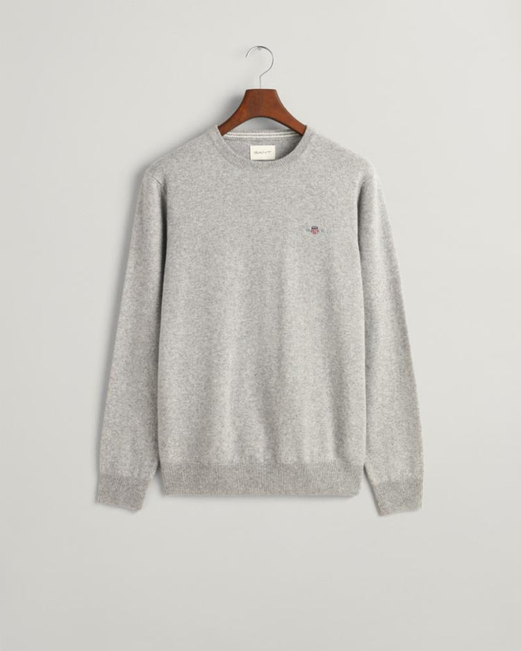 Gant Apparel Mens SUPERFINE LAMBSWOOL C 093/GREY MELANGE