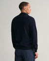 Gant Apparel Mens SUPERFINE LAMBSWOOL HALF ZIP 410/MARINE