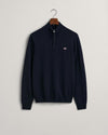 Gant Apparel Mens SUPERFINE LAMBSWOOL HALF ZIP 410/MARINE