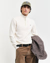 Gant Apparel Mens SUPERFINE LAMBSWOOL HALF ZIP 130/CREAM