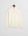 Gant Apparel Mens SUPERFINE LAMBSWOOL HALF ZIP 130/CREAM