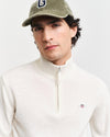 Gant Apparel Mens SUPERFINE LAMBSWOOL HALF ZIP 130/CREAM