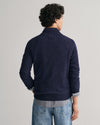 Gant Apparel Mens SUPERFINE LAMBSWOOL HALF ZIP 480/DARK NAVY MELANGE