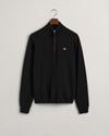 Gant Apparel Mens SUPERFINE LAMBSWOOL HALF ZIP 005/BLACK