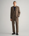 Gant Apparel Mens HOUNDSTOOTH CHECK SUIT PANTS 274/RICH BROWN