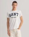 Gant Apparel Mens MD. GANT SS T-SHIRT 110/WHITE