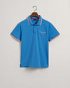 Gant Apparel Mens 3-COL TIPPING SOLID SS PIQUE 471/DAY BLUE