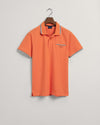 Gant Apparel Mens 3-COL TIPPING SOLID SS PIQUE 834/APRICOT ORANGE