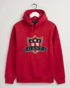 Gant Apparel Mens GANT BANNER SHIELD HOODIE 630/EQUESTRIAN RED