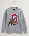 Gant Apparel Mens TIGER SWEAT C-NECK 93/GREY MELANGE