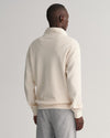 Gant Apparel Mens WAFFLE TEXTURE HALF ZIP 130/CREAM