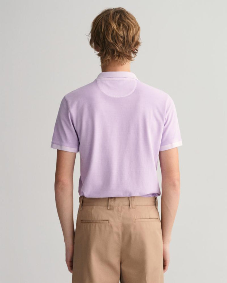 Gant Apparel Mens SUNFADED PIQUE SS RUGGER 525/SOOTHING LILAC