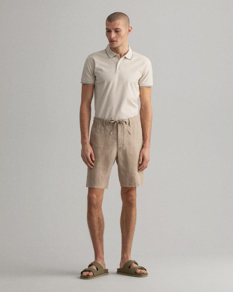 Gant Apparel Mens RELAXED LINEN DS SHORTS 277/DRY SAND