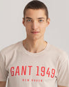 Gant Apparel Mens GANT 1949 SS T-SHIRT 34/PUTTY