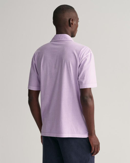Gant Apparel Mens SOLID SUNFADED JERSEY SS RUGGER 525/SOOTHING LILAC