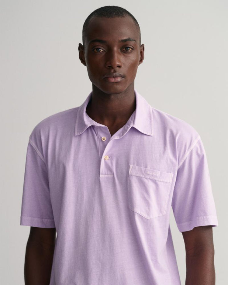 Gant Apparel Mens SOLID SUNFADED JERSEY SS RUGGER 525/SOOTHING LILAC