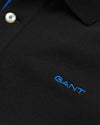 Gant Apparel Mens REG CONTRAST PIQUE SS RUGGER 5/BLACK