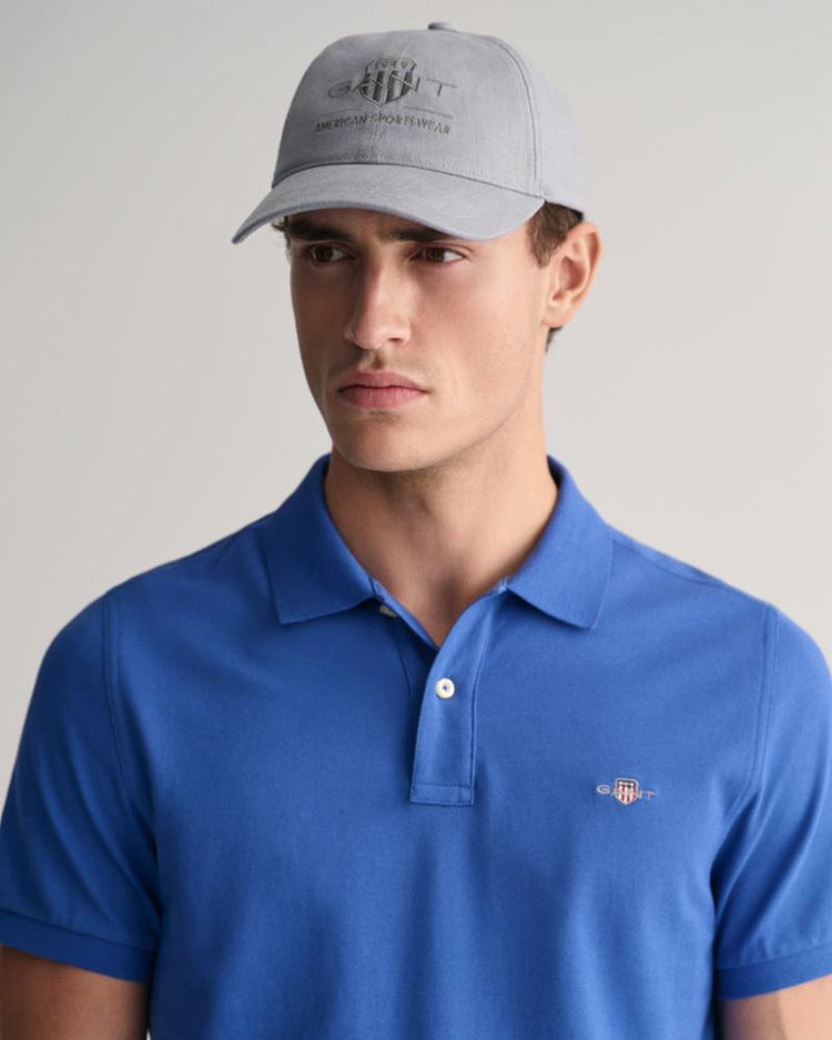 Gant Apparel Mens REG SHIELD SS PIQUE POLO 407/RICH BLUE