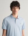 Gant Apparel Mens REG SHIELD SS PIQUE POLO 474/DOVE BLUE