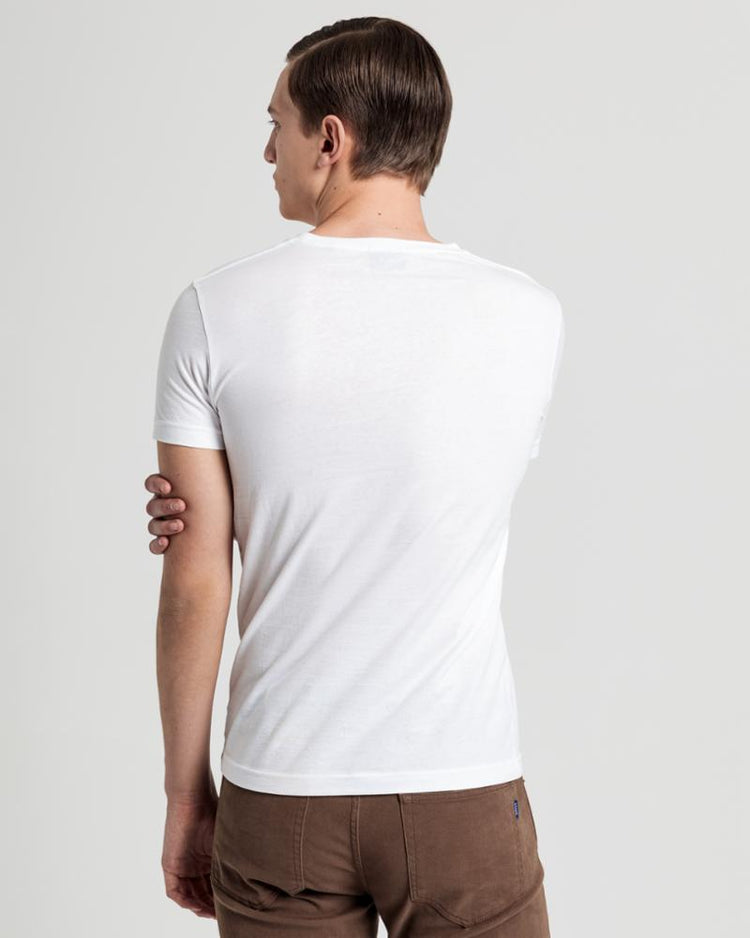 Gant Apparel Mens ORIGINAL SLIM T-SHIRT 110/WHITE