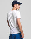 Gant Apparel Mens ORIGINAL SLIM V-NECK T-SHIRT 110/WHITE