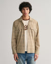 Gant Apparel Mens REL WOOL BLEND CHECK SHIRT 130/CREAM