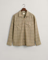 Gant Apparel Mens REL WOOL BLEND CHECK SHIRT 130/CREAM