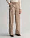 Gant Apparel Womens RELAXED CHECKED PULL ON PANTS 233/SOFT OAT