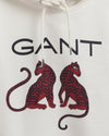 Gant Apparel Womens TIGRESS HOODIE SWEAT 113/EGGSHELL