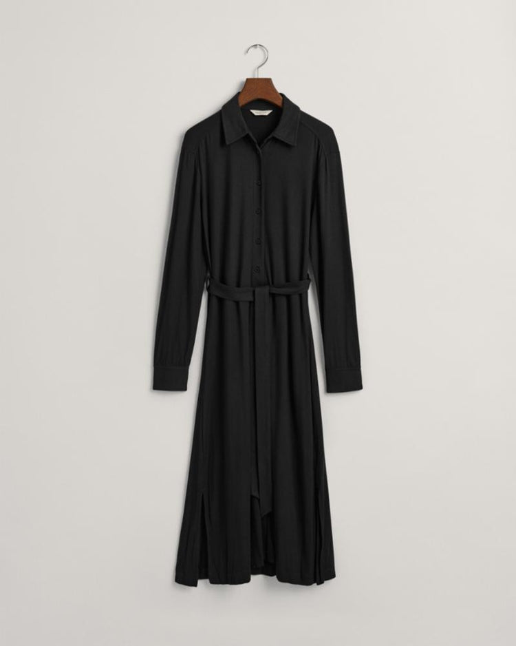 Gant Apparel Womens SLIM JERSEY SHIRT DRESS 005/BLACK
