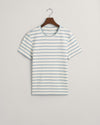 Gant Apparel Womens STRIPED SS T-SHIRT 474/DOVE BLUE