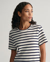 Gant Apparel Womens STRIPED SS T-SHIRT DRESS 409/CLASSIC BLUE