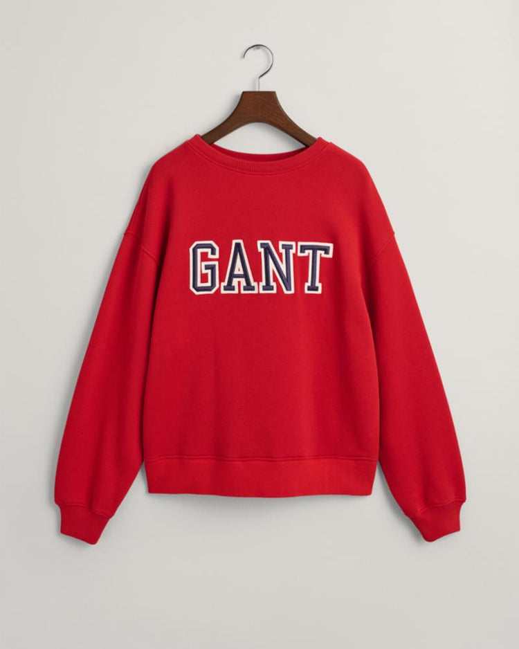 Gant Apparel Womens LOGO C-NECK SWEAT 630/RUBY RED