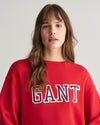 Gant Apparel Womens LOGO C-NECK SWEAT 630/RUBY RED