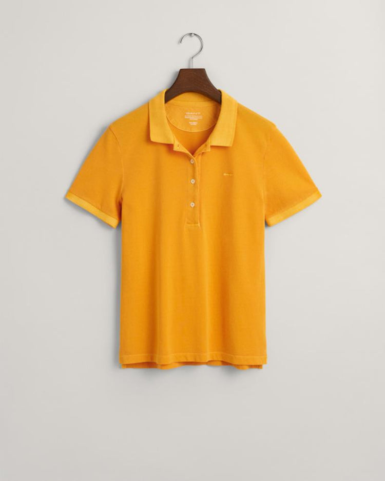 Gant Apparel Womens SUNFADED SS PIQUE POLO 779/MEDAL YELLOW