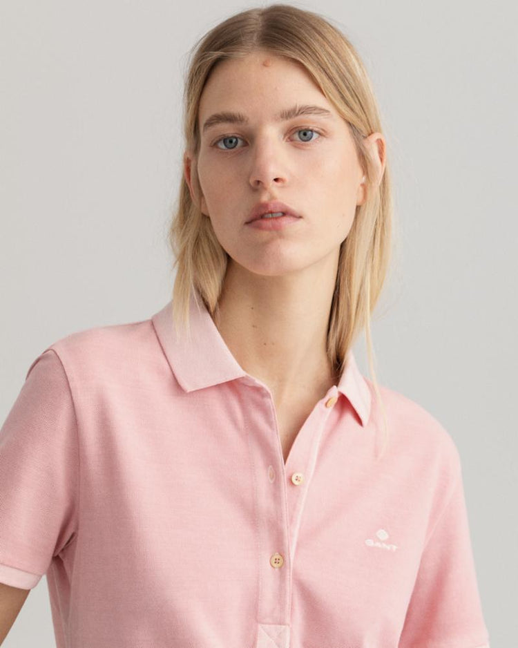 Gant Apparel Womens D2. SUNFADED SS POLO PIQUE 614/PREPPY PINK