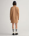 Gant Apparel Womens HALF ZIP SWEAT DRESS 213/WARM KHAKI