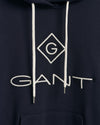 Gant Apparel Womens LOCK UP HOODIE DRESS 433/EVENING BLUE