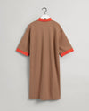 Gant Apparel Womens BLOCK SS POLO DRESS 210/ROASTED WALNUT
