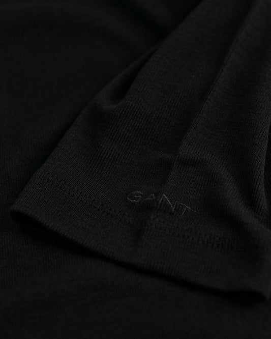 Gant Apparel Womens SLIM LIGHT LS T-SHIRT 5/BLACK