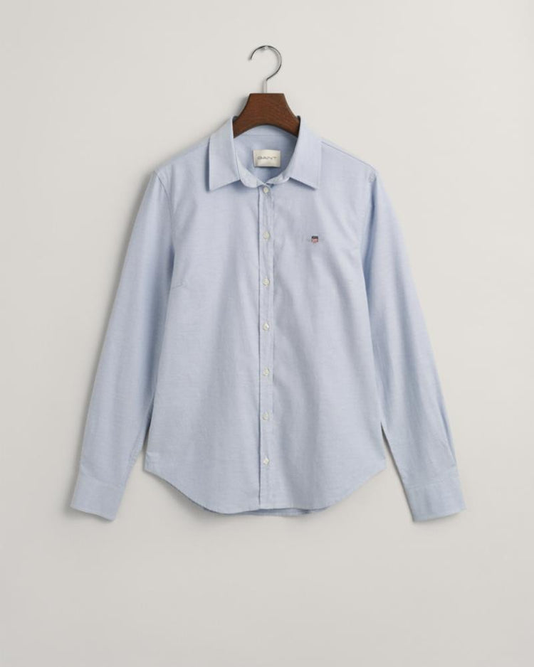 Gant Apparel Womens SLIM STRETCH OXFORD SHIRT 455/LIGHT BLUE