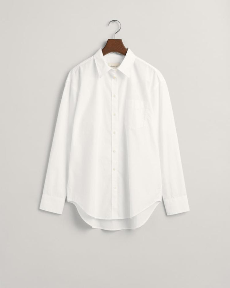 Gant Apparel Womens REL POPLIN SHIRT 110/WHITE