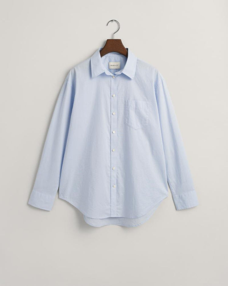 Gant Apparel Womens REL POPLIN SHIRT 455/LIGHT BLUE