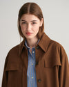 Gant Apparel Womens RELAXED OVERSHIRT 212/CHOCOLATE BROWN
