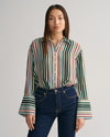 Gant Apparel Womens RELAXED MULTI STRIPED SHIRT 467/DUSTY TURQUOISE