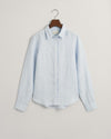 Gant Apparel Womens REG LINEN CHAMBRAY SHIRT 455/LIGHT BLUE